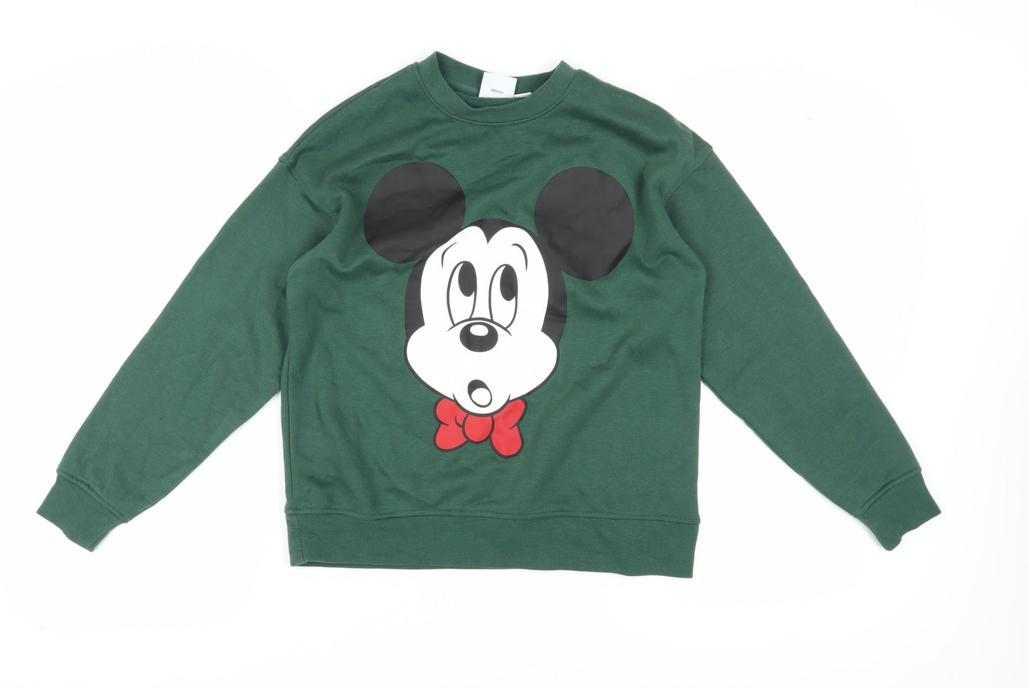 Disney Women's Green 2XS Mickey Mouse Sweatshirt