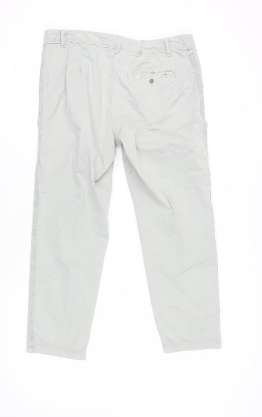 Marks & Spencer Women's Beige Chino Trousers Size 36