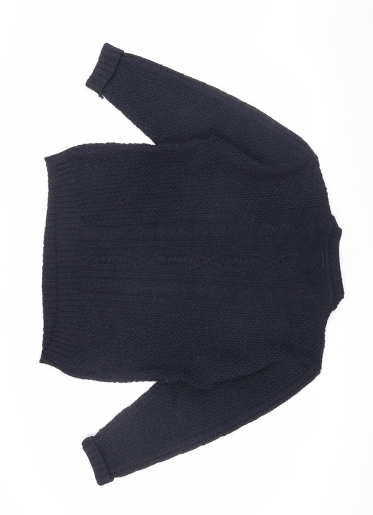 Lacoste Men's Blue Cable-Knit Pullover Jumper Size 10