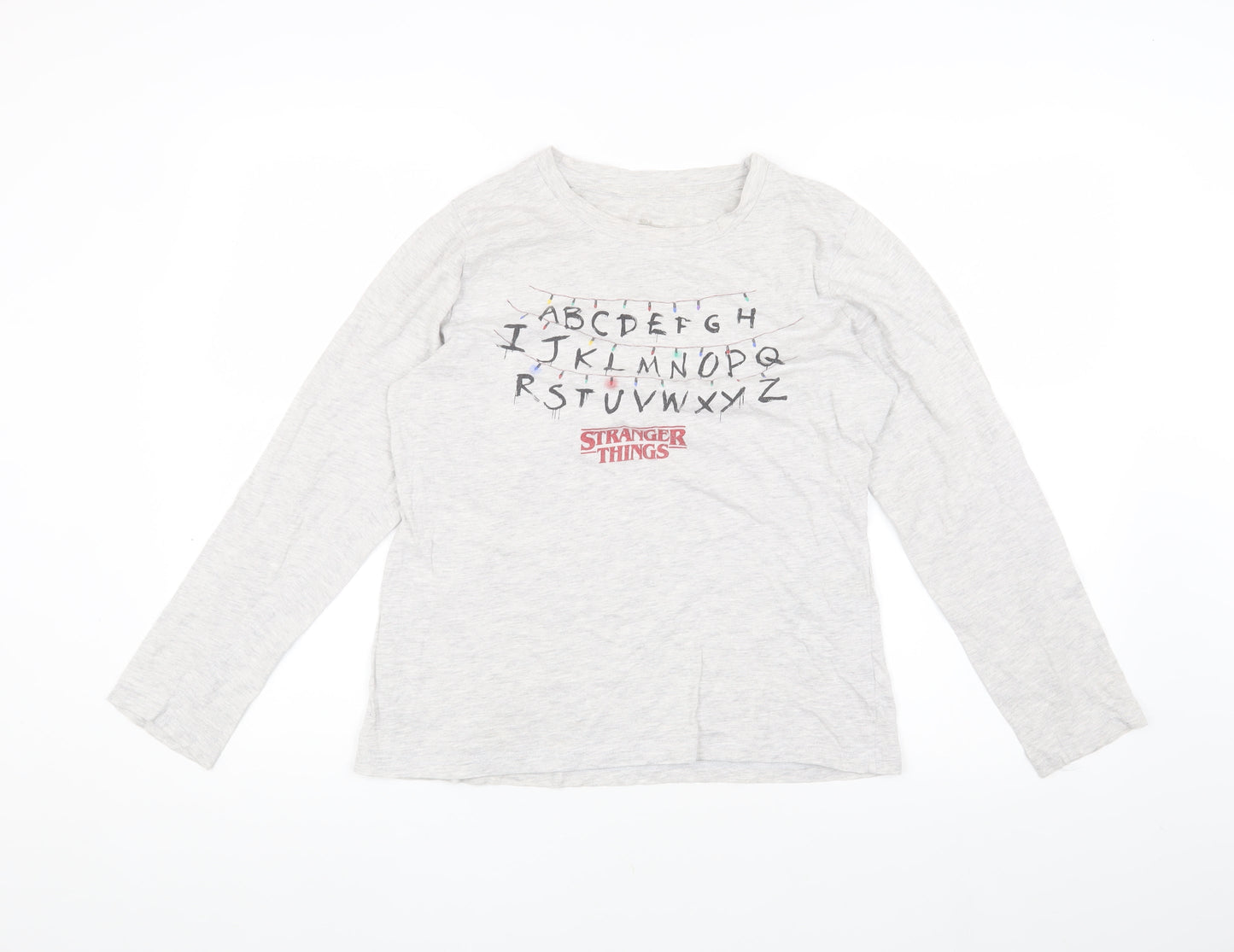 Stranger Things Grey Unisex Adults Long Sleeve