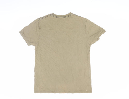DKNY Men's Beige Short Sleeve T-Shirt - L