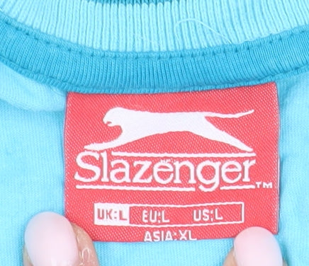 Slazenger Men's Blue Crew Neck T-Shirt - Size L