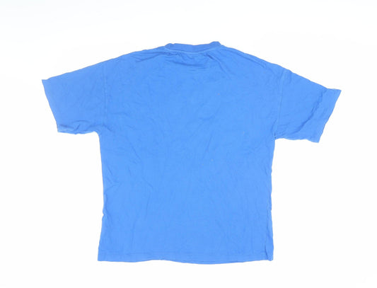 Disney Blue Unisex T-Shirt XS Cartoon Crew Neck