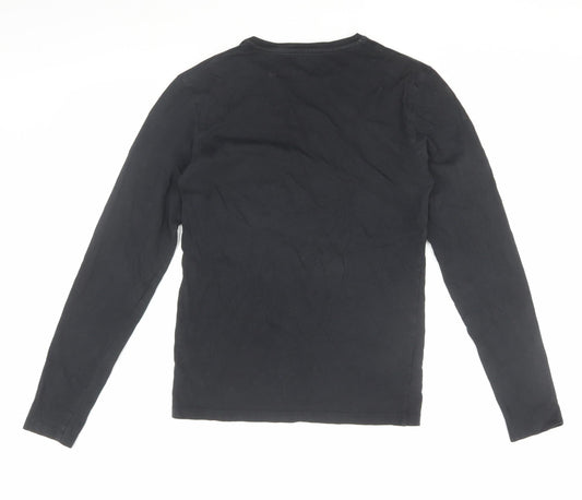 Timberland Black Long Sleeve T-Shirt XS Slim Fit