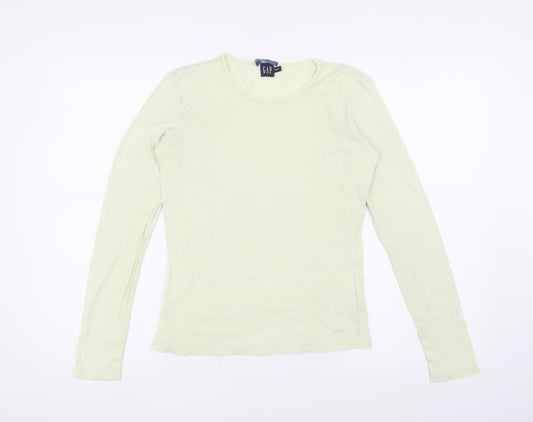 GAP Womens Green XS Basic Long Sleeve T-Shirt