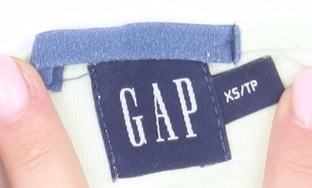 GAP Womens Green XS Basic Long Sleeve T-Shirt