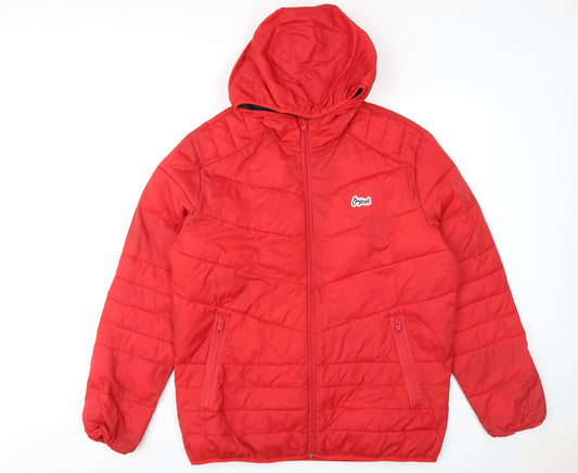 Jack & Jones Men's Red Puffer Jacket XL