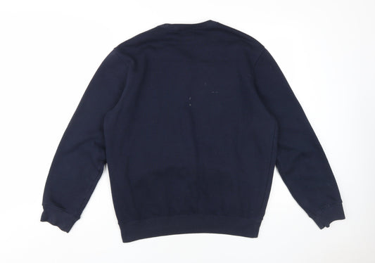 Champion Men's Blue Pullover Sweatshirt, M, Crew Neck