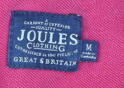 Joules Women's Pink Polo Shirt M Cotton Casual