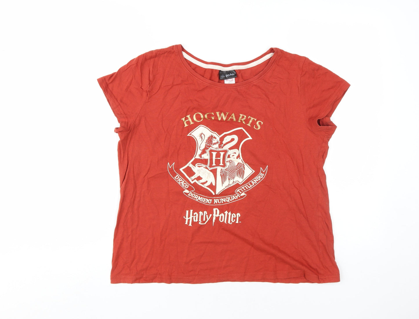 Harry Potter Women's Red Hogwarts T-Shirt Size 12-14