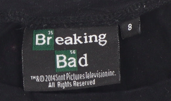 Breaking Bad Black Unisex T-Shirt Size 8 Crew Neck