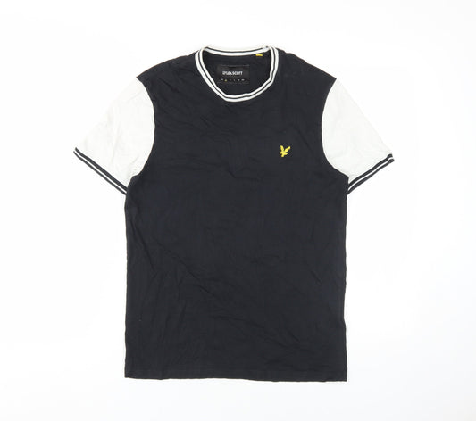 Lyle & Scott Men's Black Crew Neck T-Shirt, Size S, Cotton