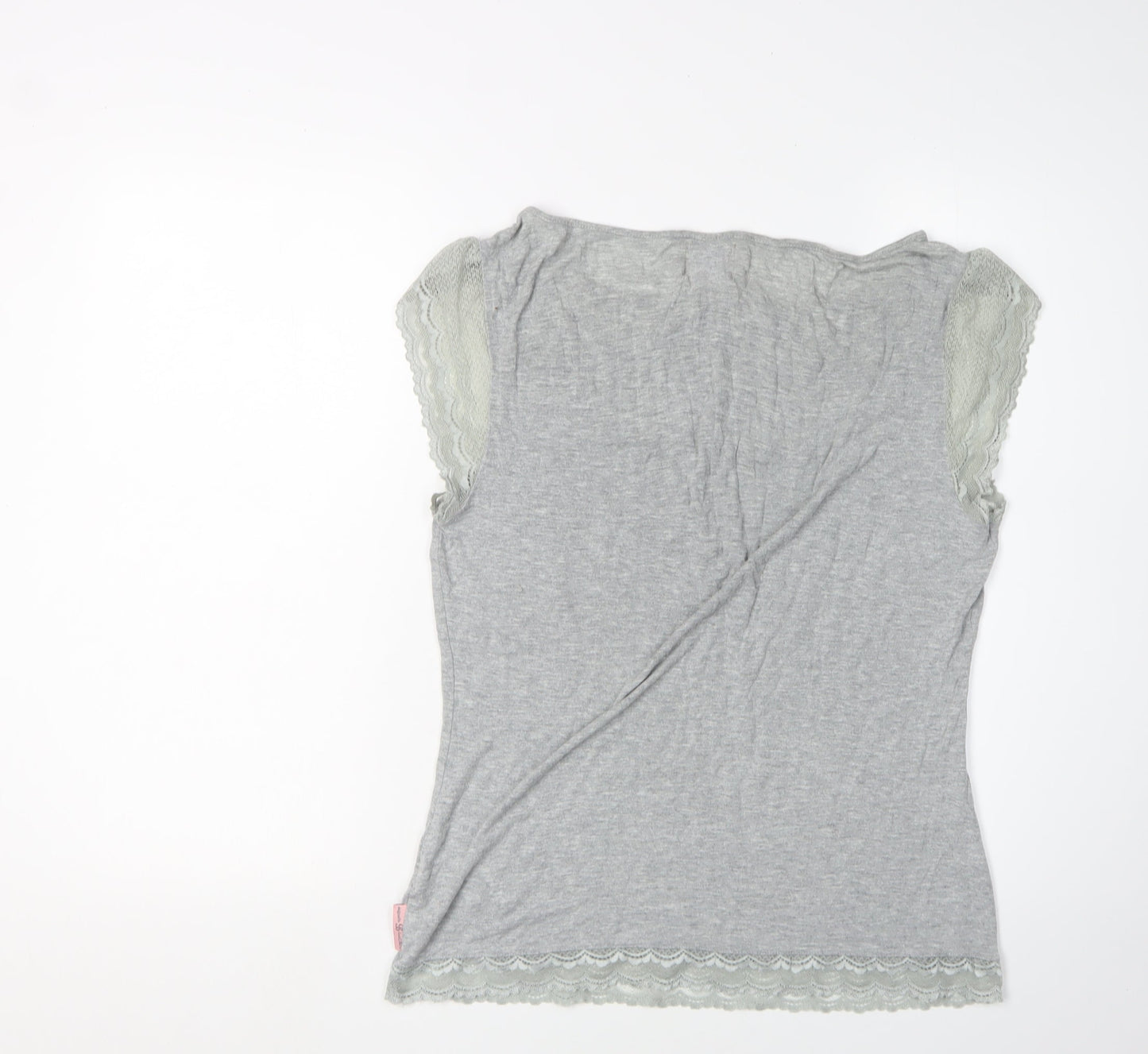 Ted Baker Women's Grey Size 10 Lace Accented Top