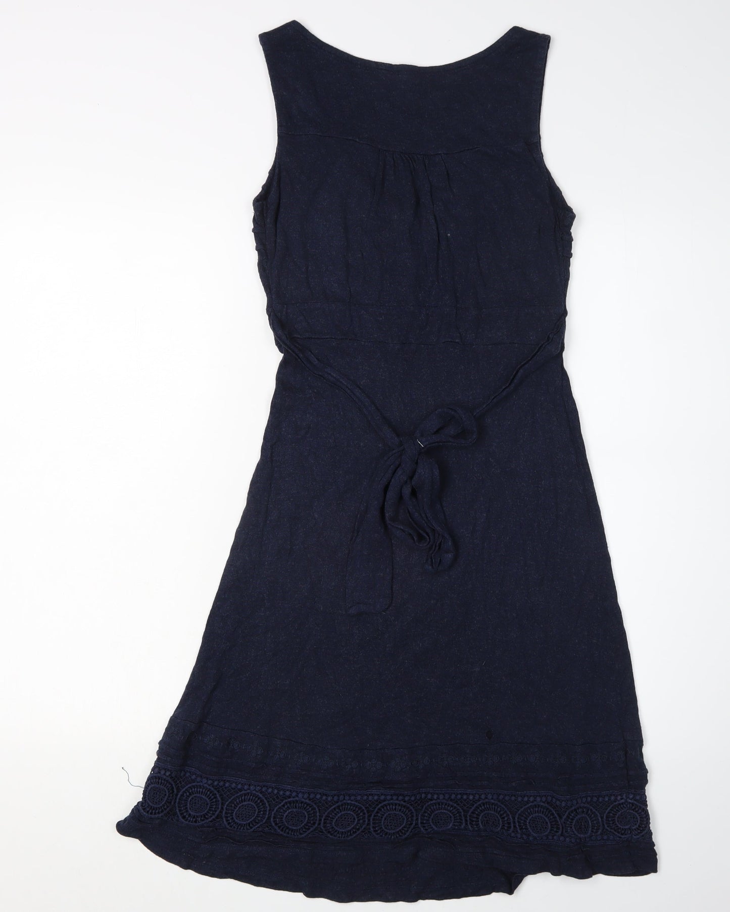 Fat Face Women's Blue V-Neck Sleeveless Dress Size 8