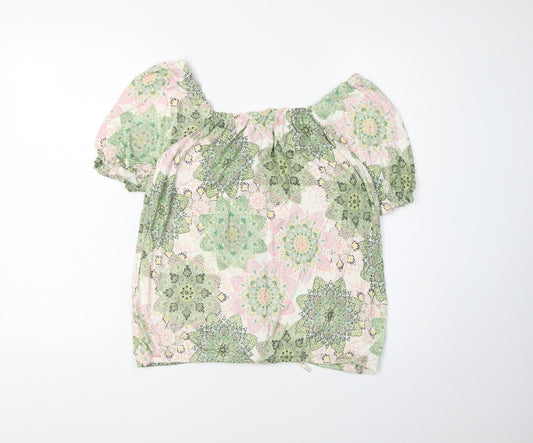 FatFace Women's Multicoloured Blouse, UK 8, Viscose Blend, Floral