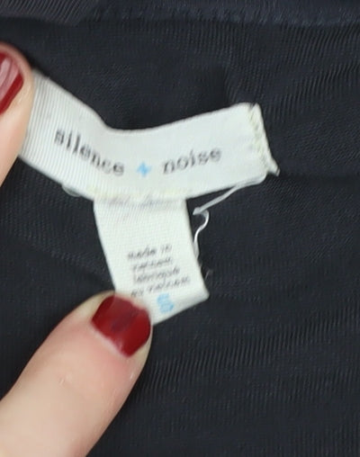 Brand and care label for Silence + Noise Women's Black Midi Dress M