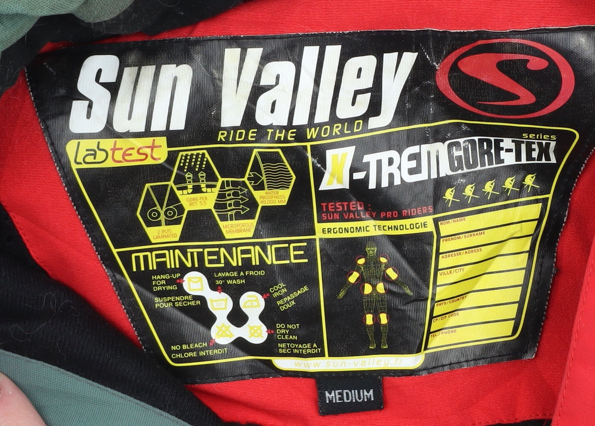 Brand and care label for Sun Valley Red Ski Jacket M Waterproof unisex