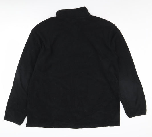 Atlasformen Men's Black 1/4 Zip Fleece Sweatshirt 2XL