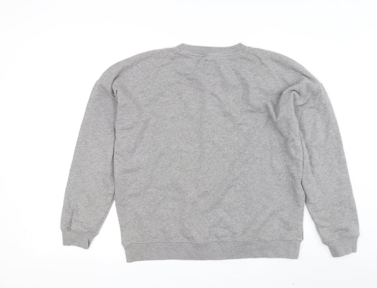 Jack Wills Women’s Grey Embroidered Sweatshirt Size 10