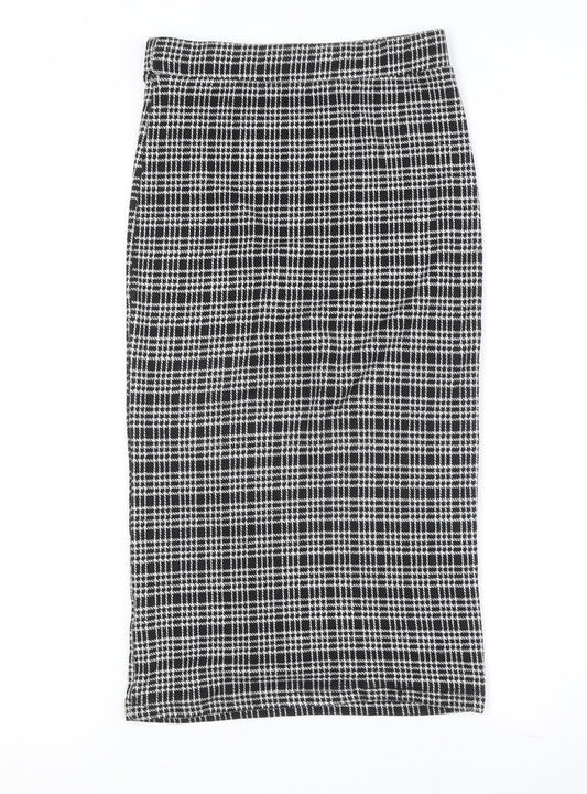 Miss Selfridge Women's Black & White Check Pencil Skirt Size 8