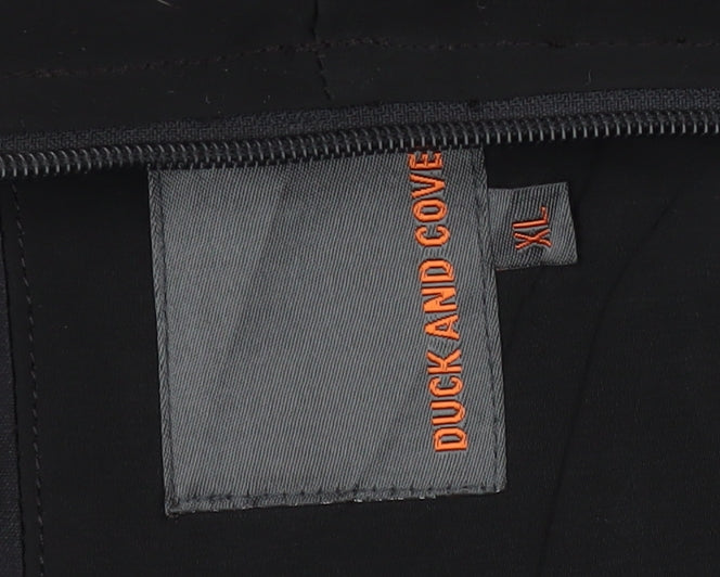 Duck and Cover Men's Black Hooded Jacket XL Casual