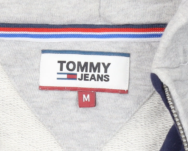 Tommy Jeans Men's Grey Full Zip Hoodie - Medium
