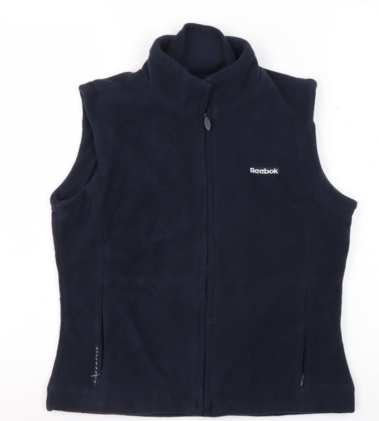 Reebok Women's Black Fleece Waistcoat, Size 10, Casual