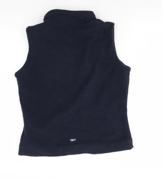 Reebok Women's Black Fleece Waistcoat, Size 10, Casual