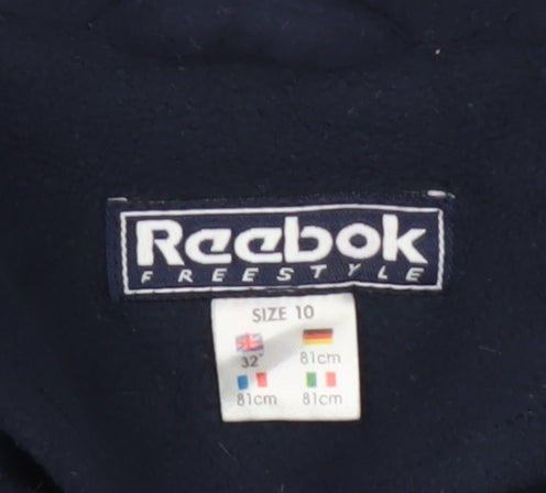 Reebok Women's Black Fleece Waistcoat, Size 10, Casual