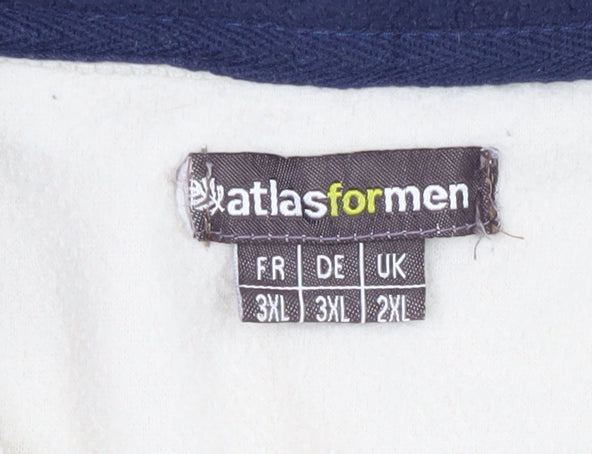 Close-up detail of Atlas for Men Ivory Fleece 2XL Outdoor Sweatshirt