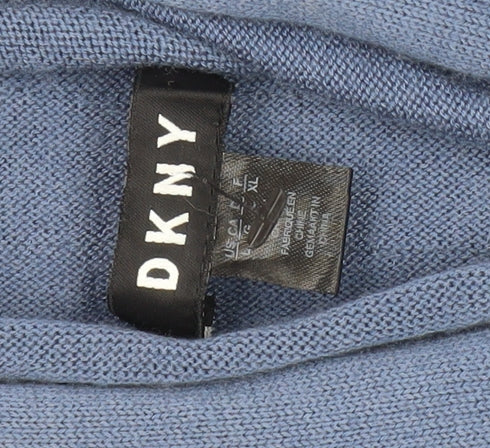 DKNY Women's Blue Cardigan, XL, Lightweight Knit