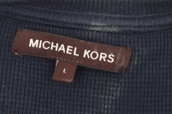 Michael Kors Men's Blue Pullover Sweatshirt L