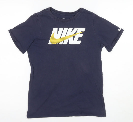 Nike Unisex Kids Blue Athletic T-Shirt, Size L, Lightweight