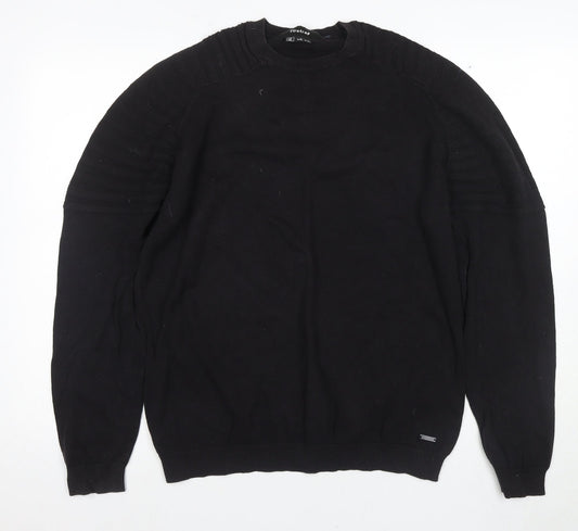Firetrap Men's Black XL Pullover Jumper