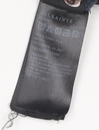 AllSaints Men’s Black Cotton T-Shirt, Size S, Logo Accent