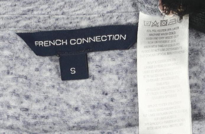 Close-up detail of French Connection Grey Short Sleeve Men's T-Shirt S