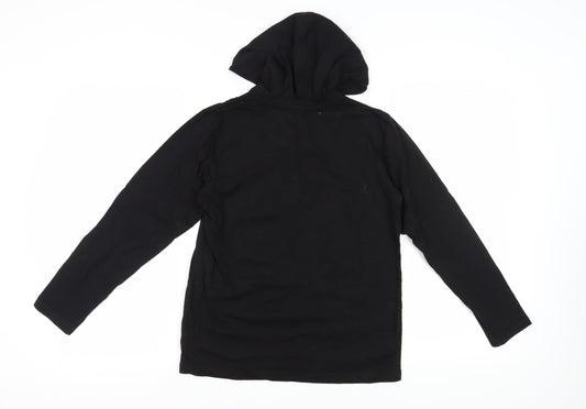 Debenhams Boys Black Graphic Pullover Hoodie 11-12 Years