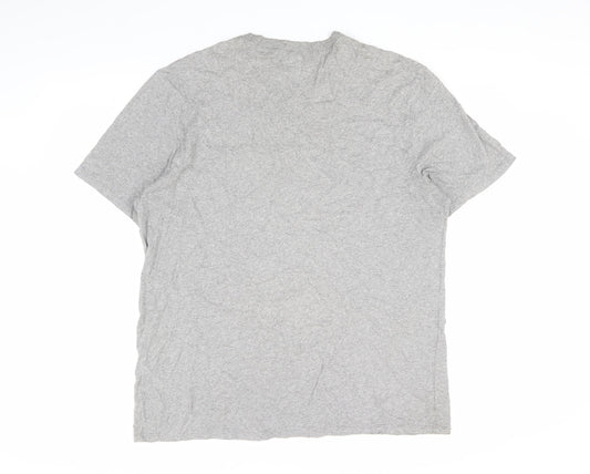 Levi's Men's Grey XL Crew Neck T-Shirt with Logo