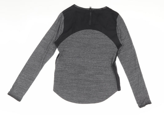 Berenice Women's Grey Long Sleeve Crew Neck T-Shirt