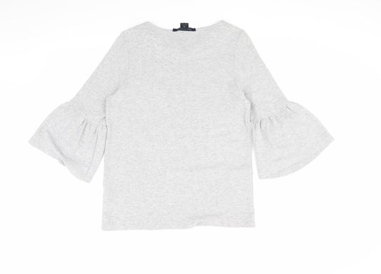 French Connection Women's Grey Blouse - Size S, Casual Fit