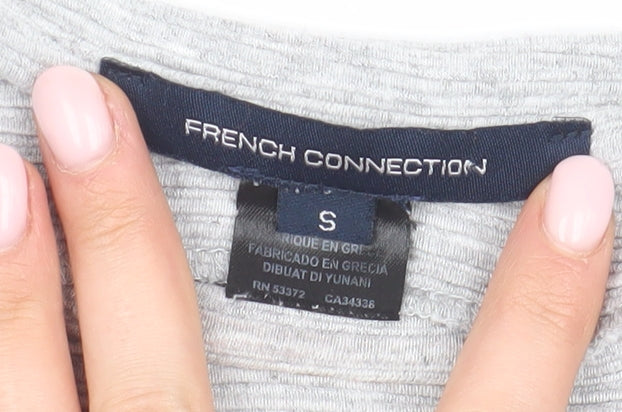 French Connection Women's Grey Blouse - Size S, Casual Fit