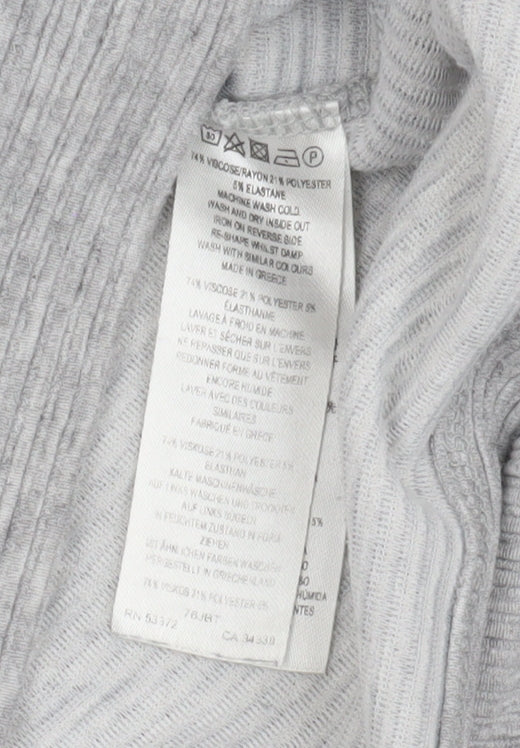 French Connection Women's Grey Blouse - Size S, Casual Fit
