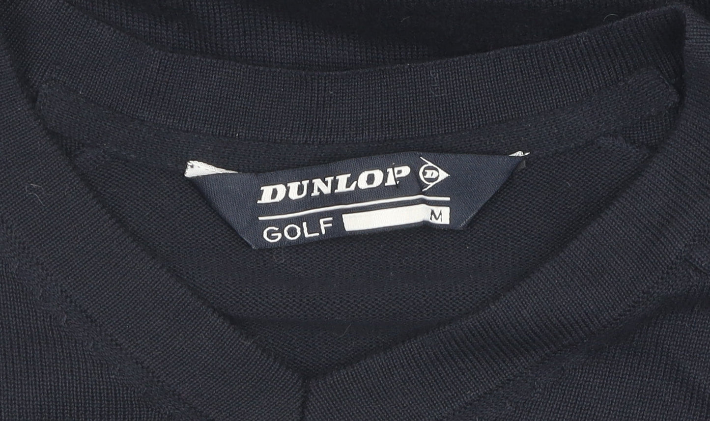 Dunlop Mens Black V-Neck Pullover Golf Jumper M