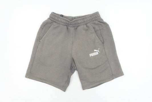 Additional front view of Puma Men's Grey XS Sweat Shorts Casual Style