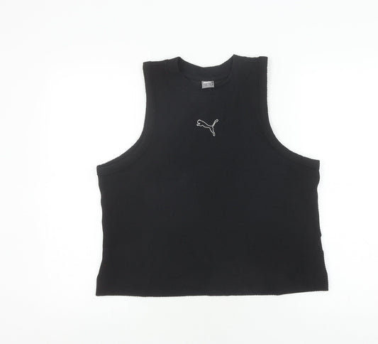 Puma Women's Black Tank Top XL Crew Neck Sportswear
