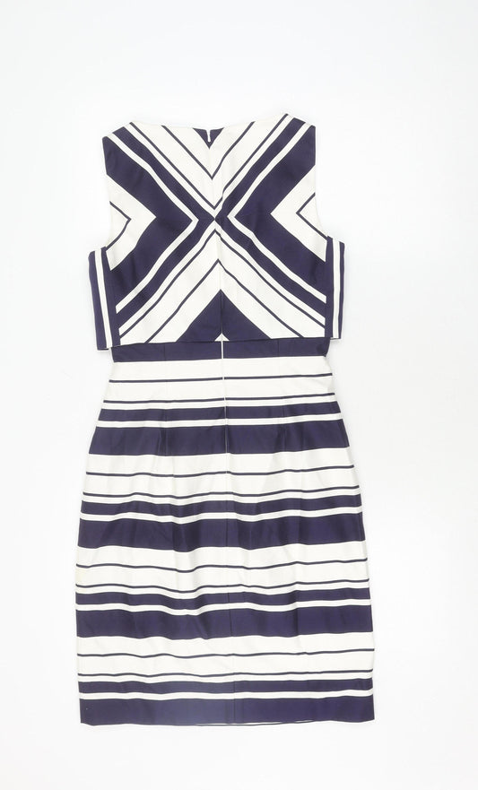 Karen Millen Women's Striped Shift Dress - UK 10