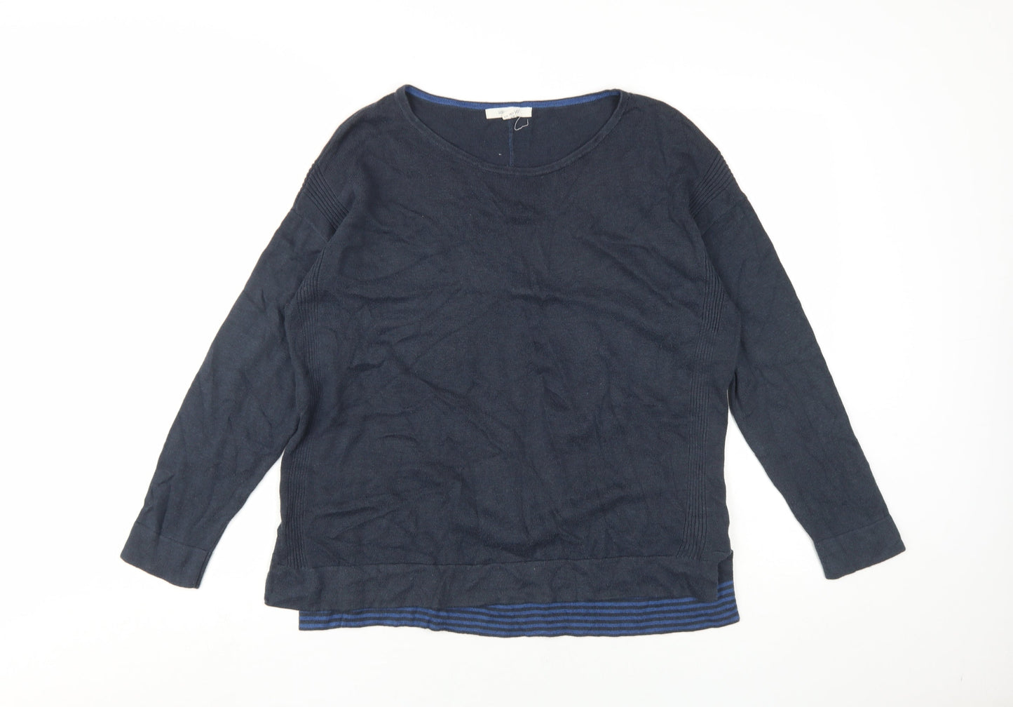 White Stuff Women's Blue Pullover Jumper, Size 12