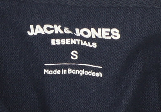 Jack & Jones Men's Blue Polo Shirt, Size S, Short Sleeve