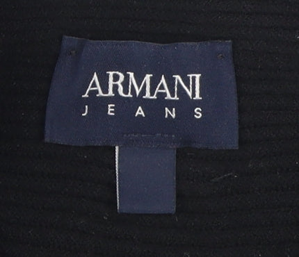 Armani Women's Black Knit Cowl Neck Jumper Dress