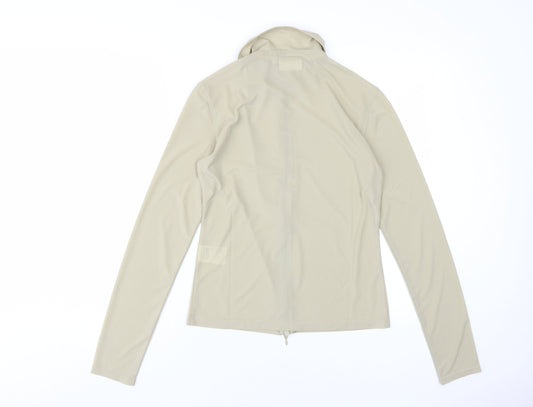 Weekday Beige Unisex Long Sleeve Zip Button-Up M